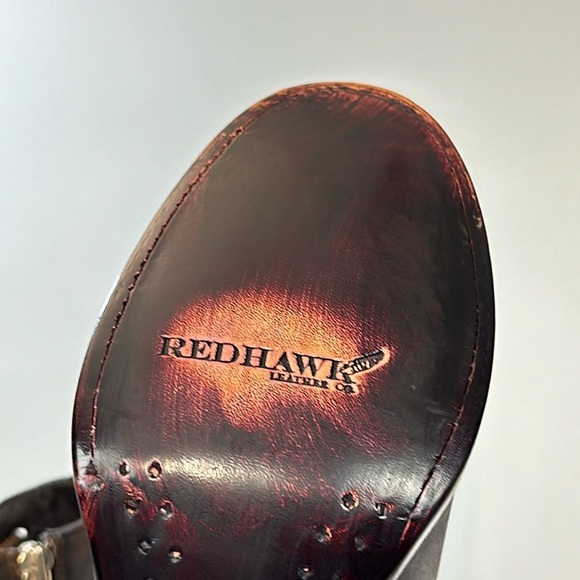 Redhawk Boot Co.Amy Leather Side Lace Ankle Boots 9 Cottagecore Prairie Western - Picture 10 of 16